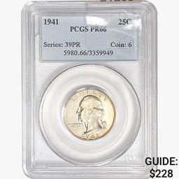 1941 Washington Silver Quarter PCGS PR66