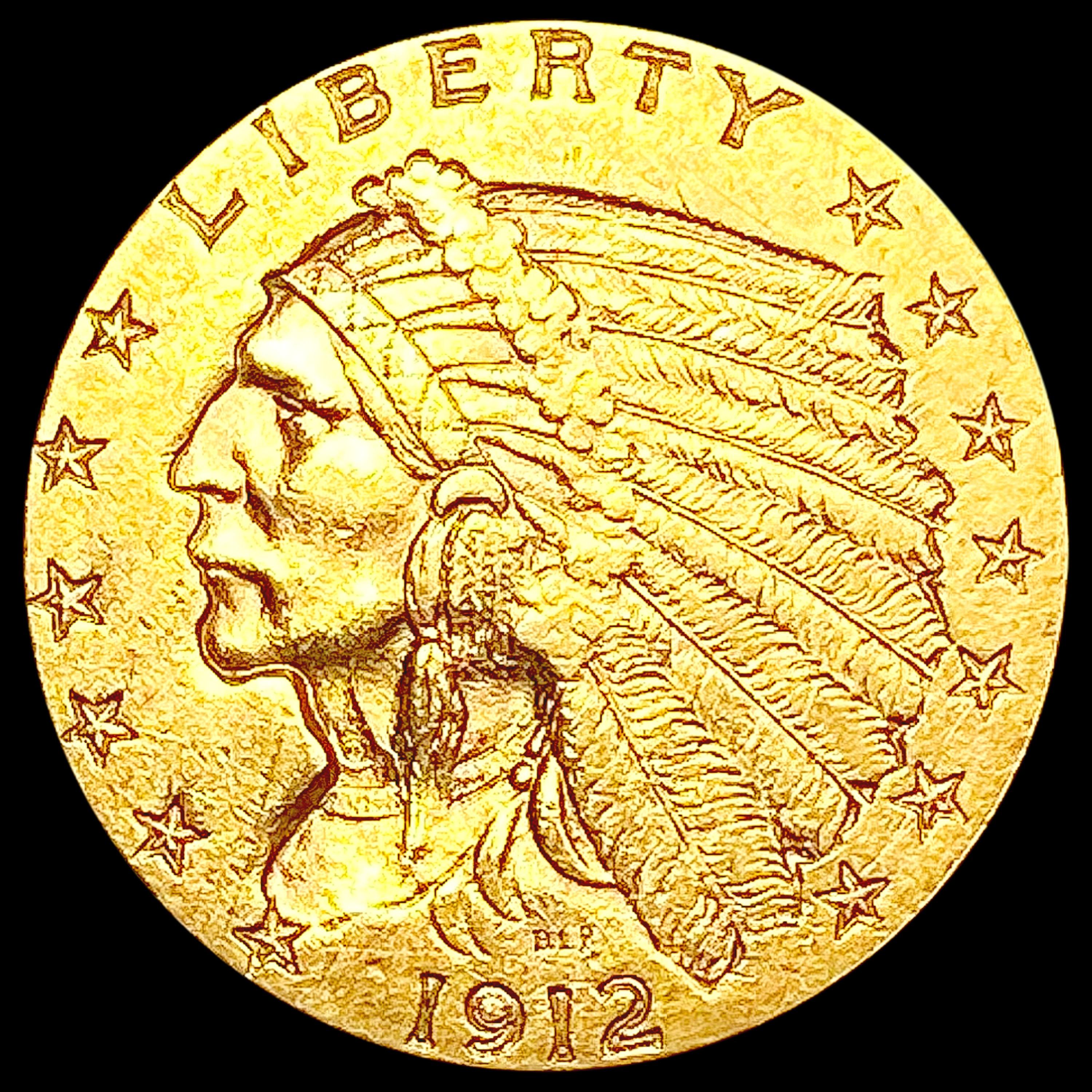 1912 $2.50 Gold Quarter Eagle UNCIRCULATED