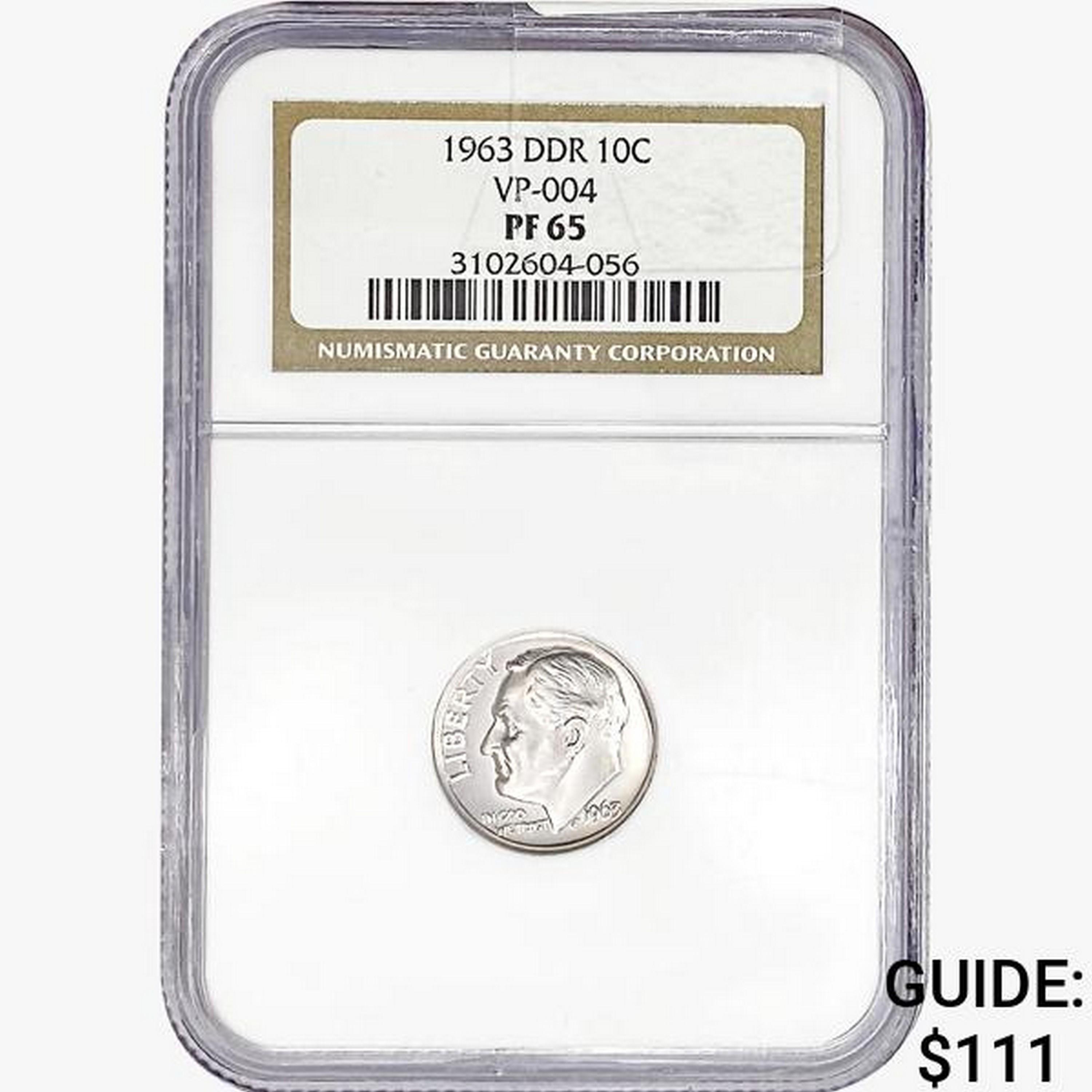 1963 Roosevelt Dime NGC PF65 DDR VP-004