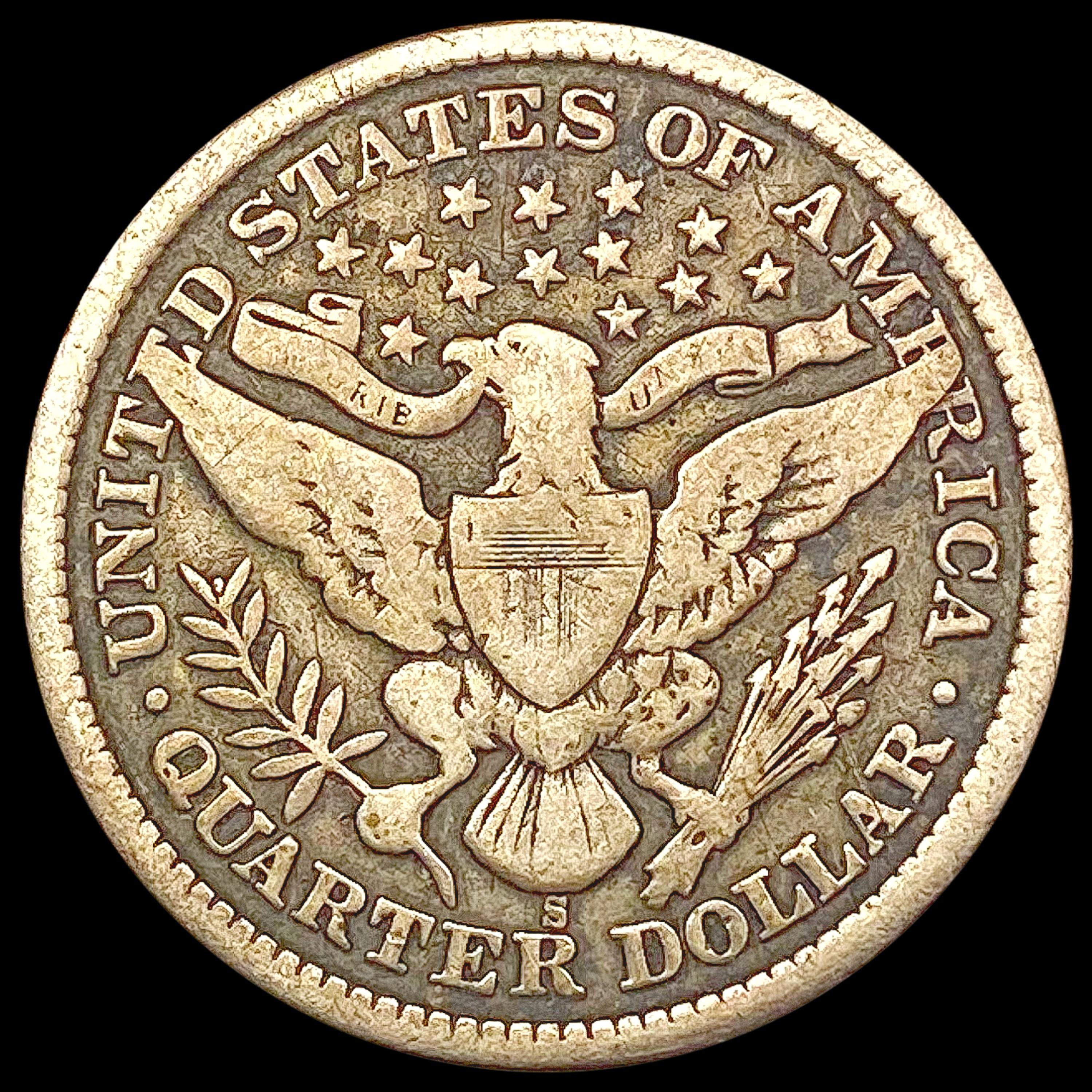 1892-S Barber Quarter NICELY CIRCULATED