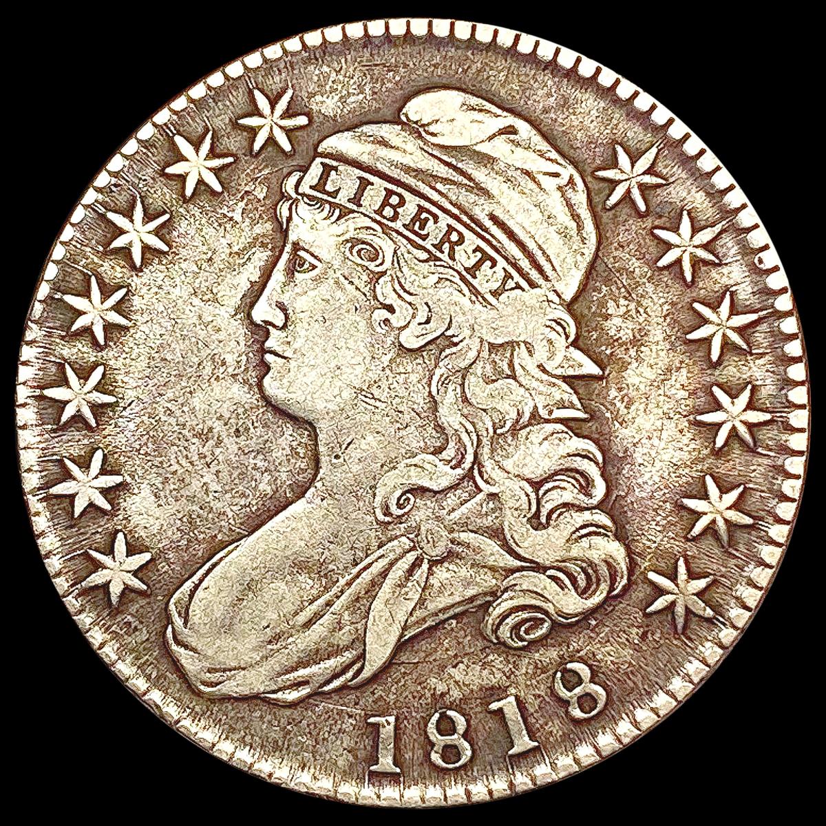 1818 Capped Bust Half Dollar LIGHTLY CIRCULATED