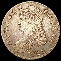 1824 Capped Bust Half Dollar LIGHTLY CIRCULATED