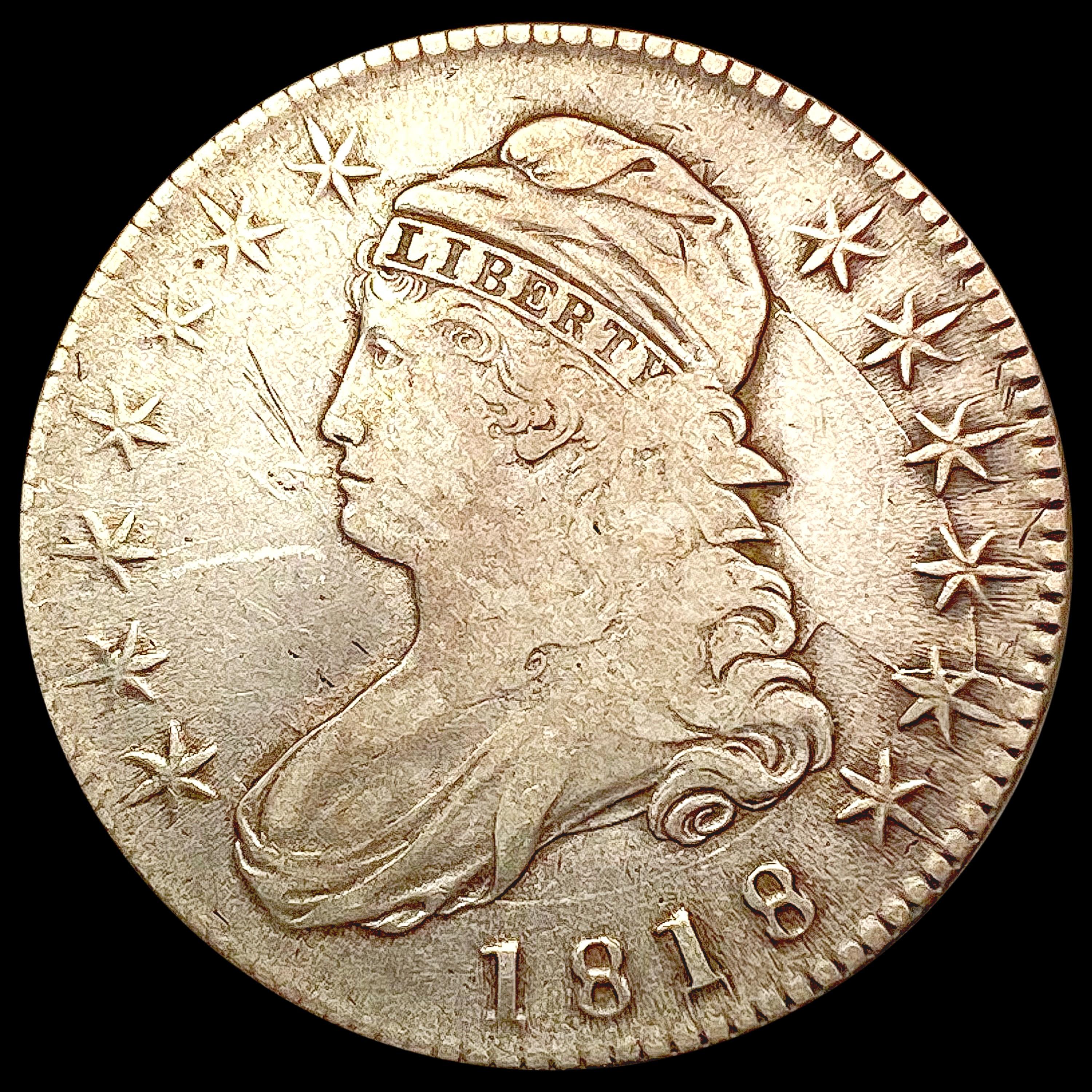 1818 Capped Bust Half Dollar NICELY CIRCULATED