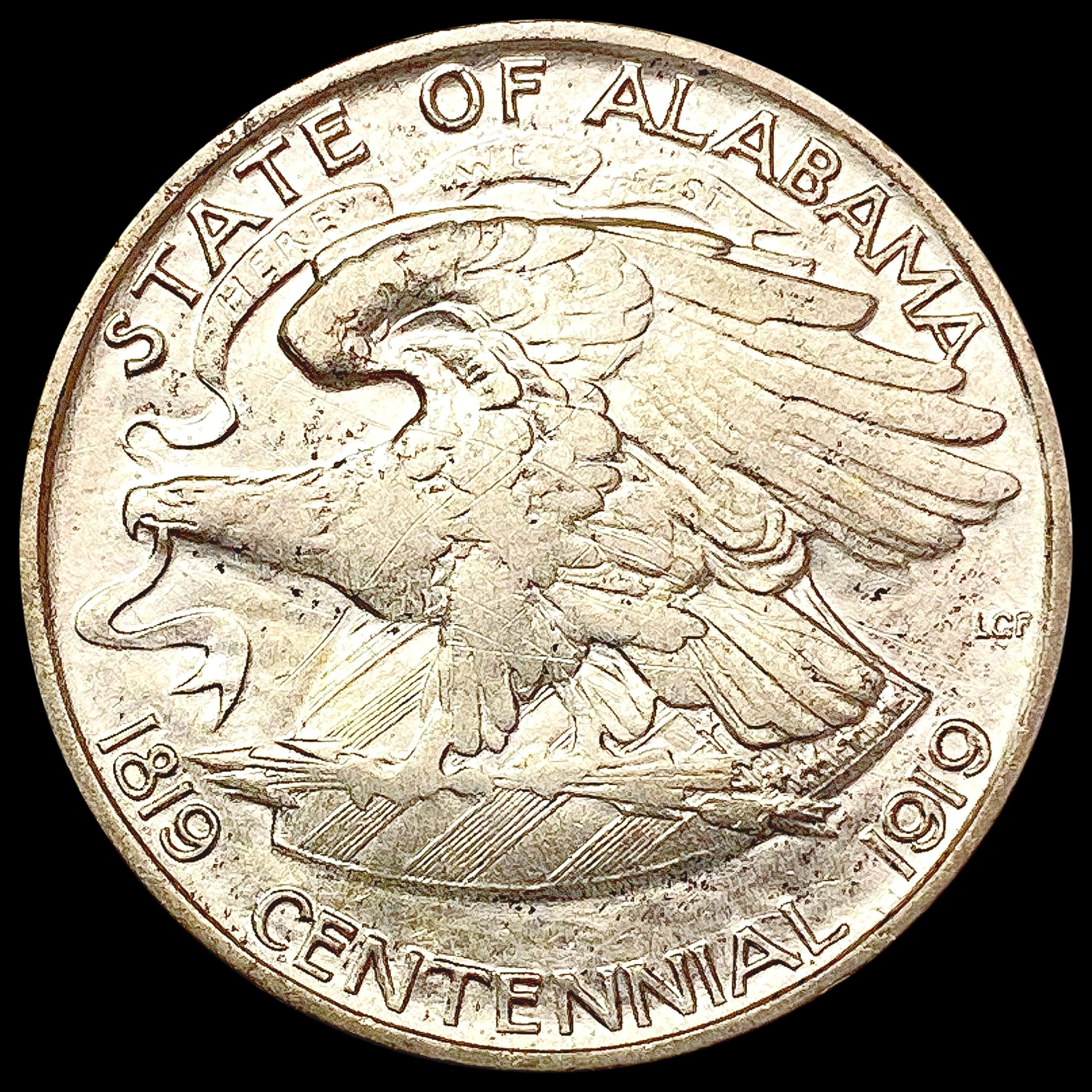 1921 2X2 Alabama Half Dollar CLOSELY UNCIRCULATED