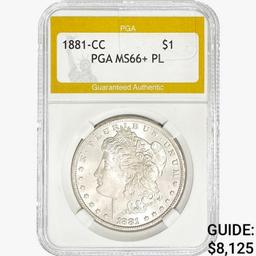 1881-CC Morgan Silver Dollar PGA MS66+ PL