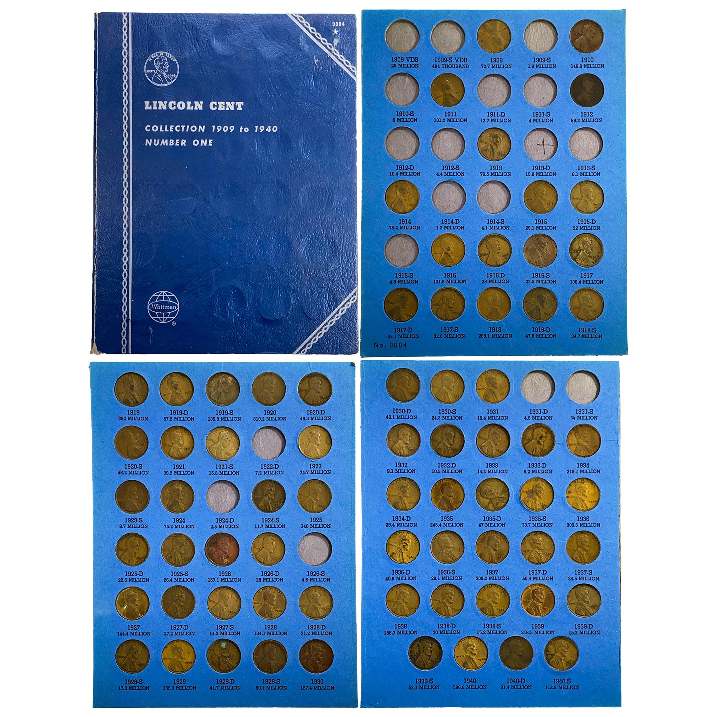 1909-1974 Large Lincoln Wheat Cent Collection [706