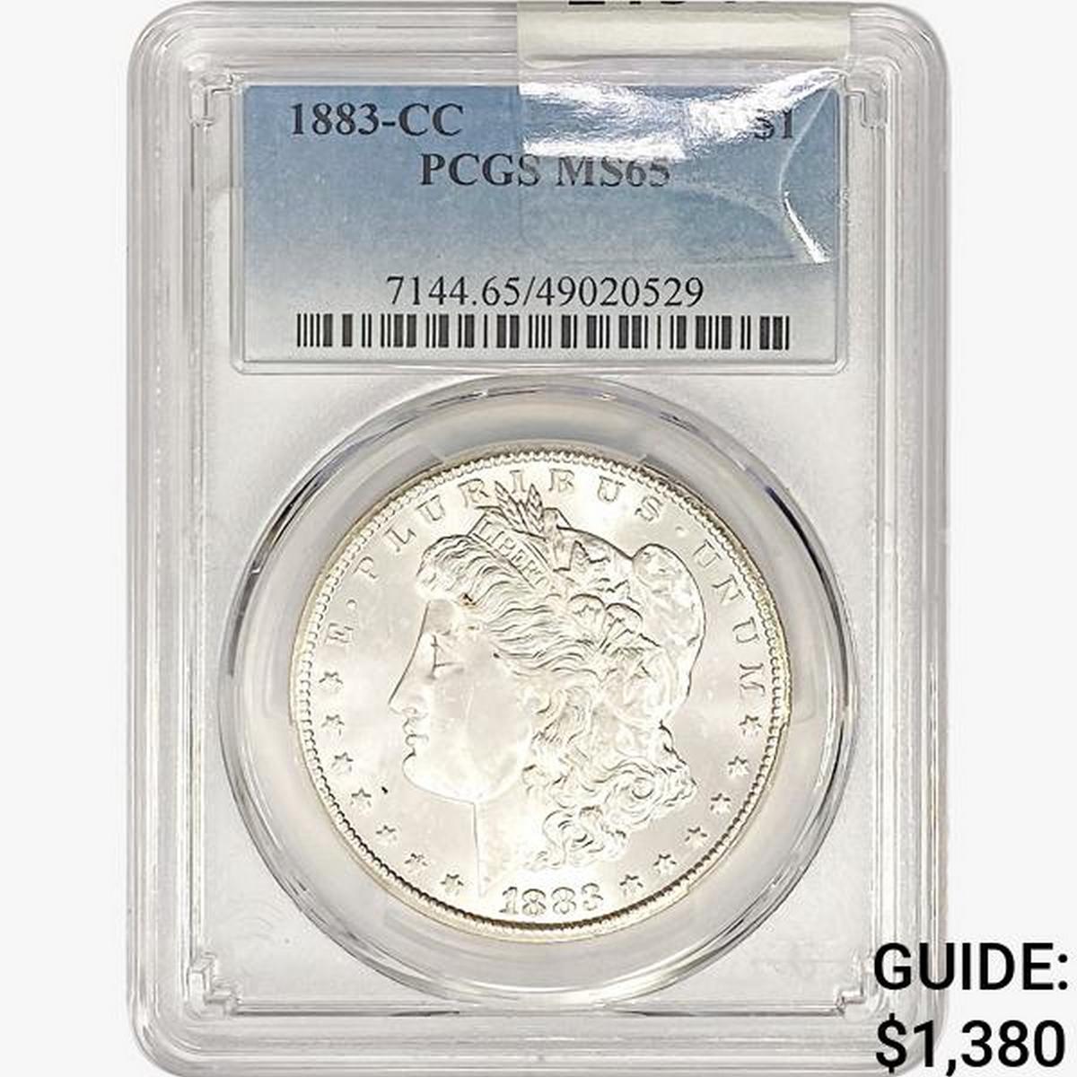 1883-CC Morgan Silver Dollar PCGS MS65