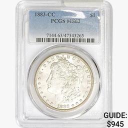 1883-CC Morgan Silver Dollar PCGS MS63