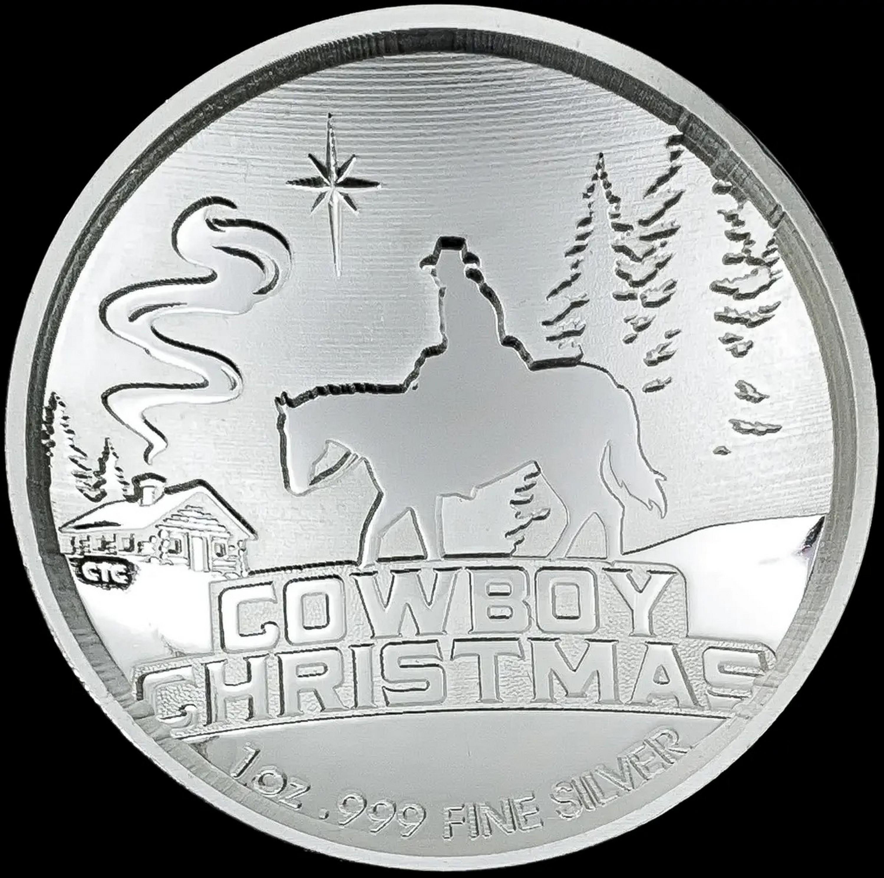 2023 Cowboy Christmas Commemorative 1oz Pure Silver Coin