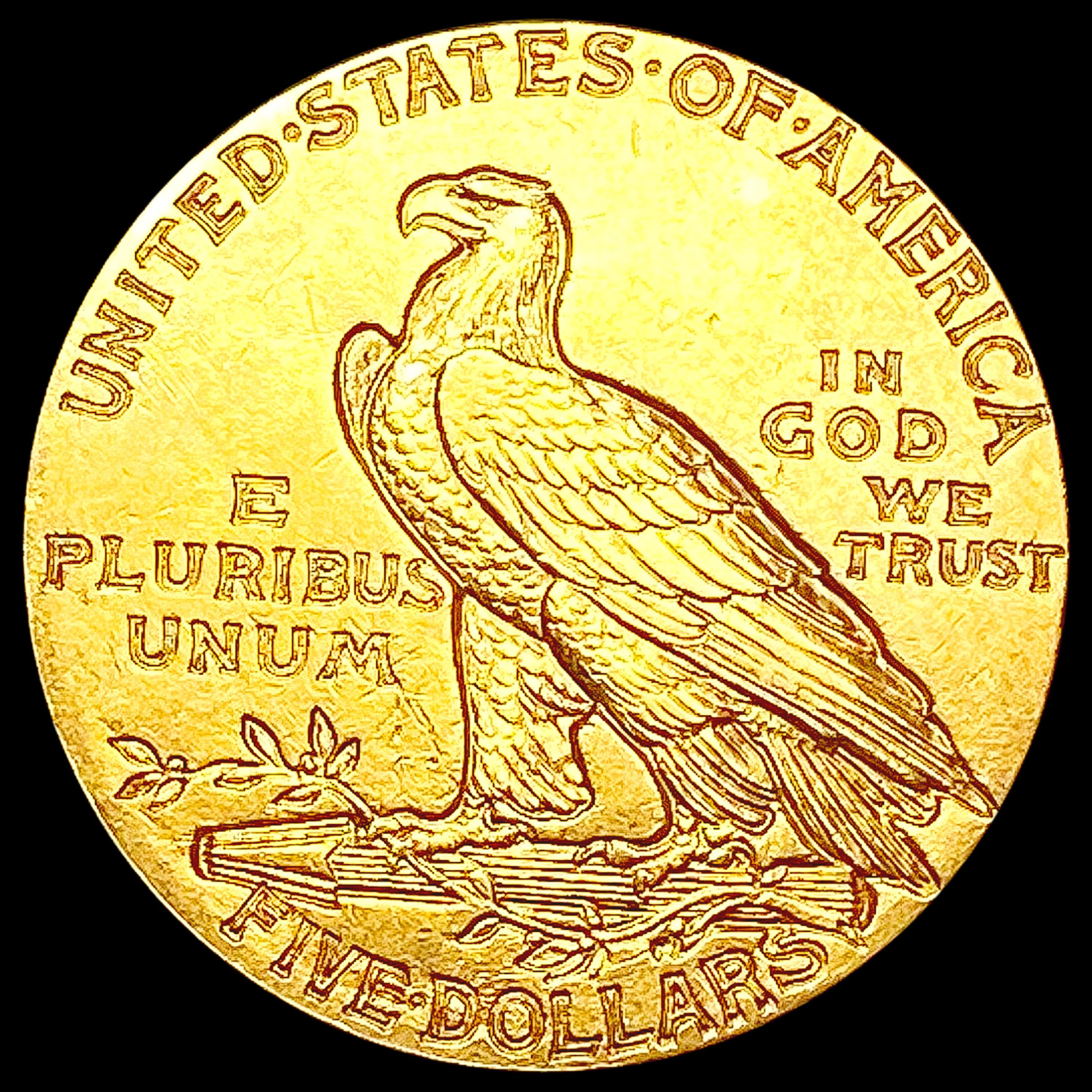 1911 $5 Gold Half Eagle CHOICE AU