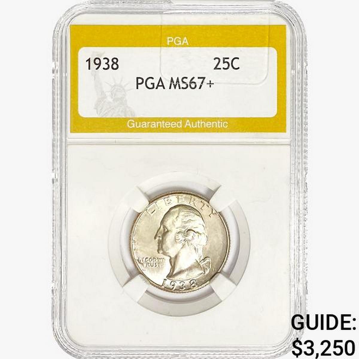 1938 Washington Silver Quarter PGA MS67+