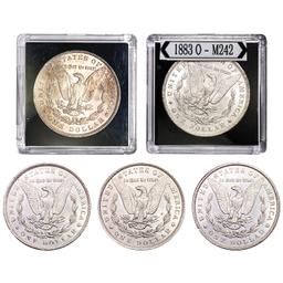 1883-1897 UNC Morgan Silver Dollars [5 Coins]