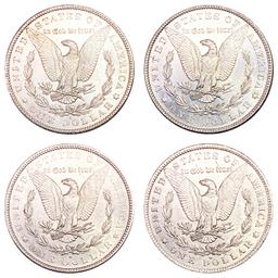 1880-1884 UNC Morgan Silver Dollars [4 Coins]