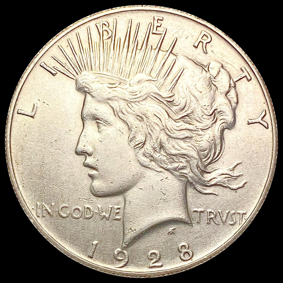 1928 Silver Peace Dollar CLOSELY UNCIRCULATED