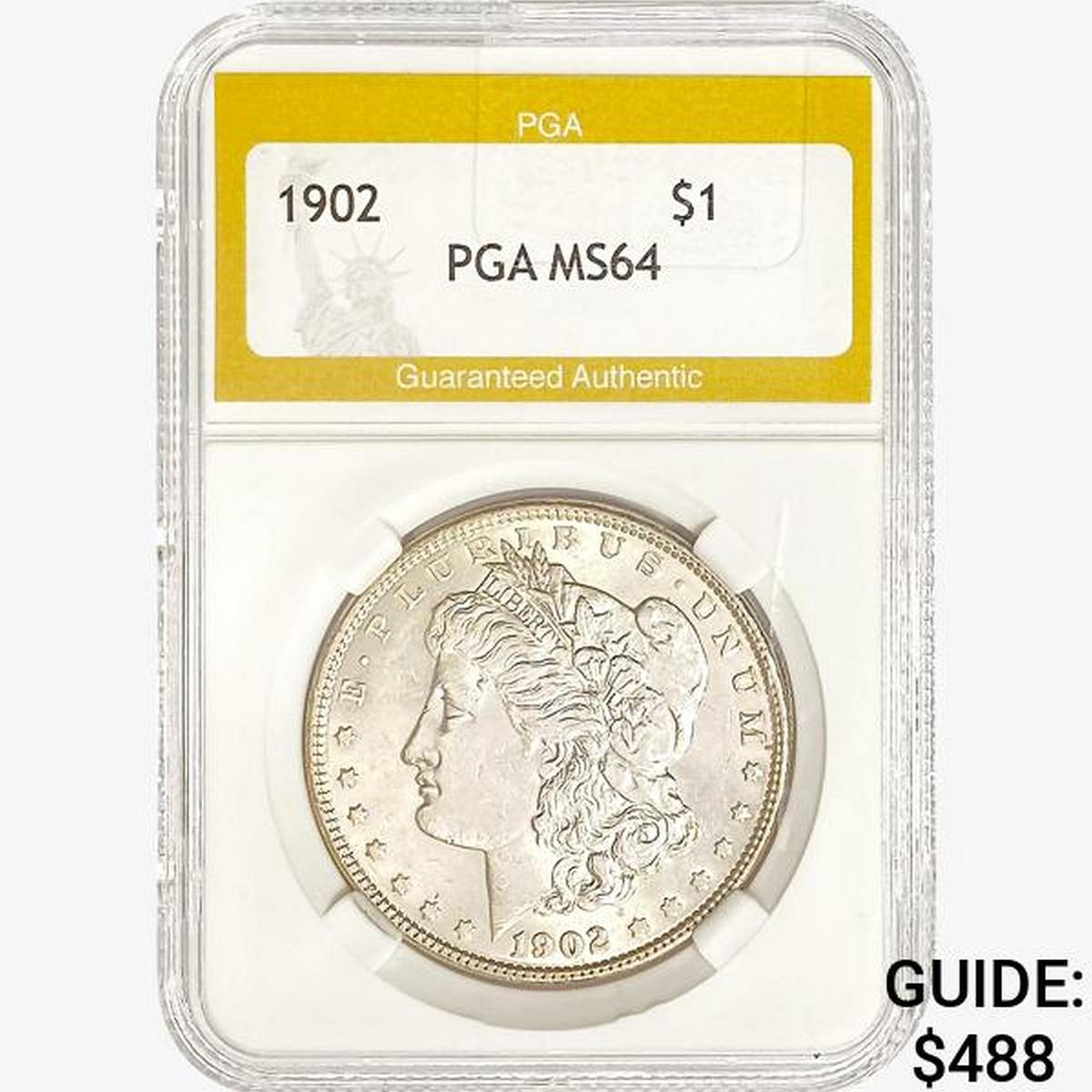 1902 Morgan Silver Dollar PGA MS64