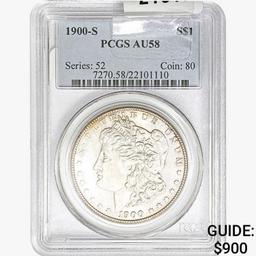 1900-S Morgan Silver Dollar PCGS AU58