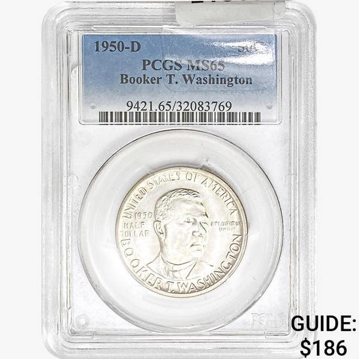 1950-D Booker T Half Dollar PCGS MS65