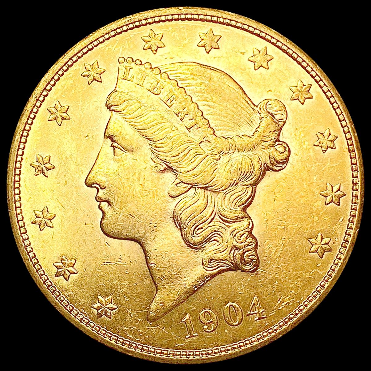 1904 $20 Gold Double Eagle CHOICE AU