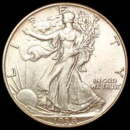 1938-D Walking Liberty Half Dollar CHOICE AU