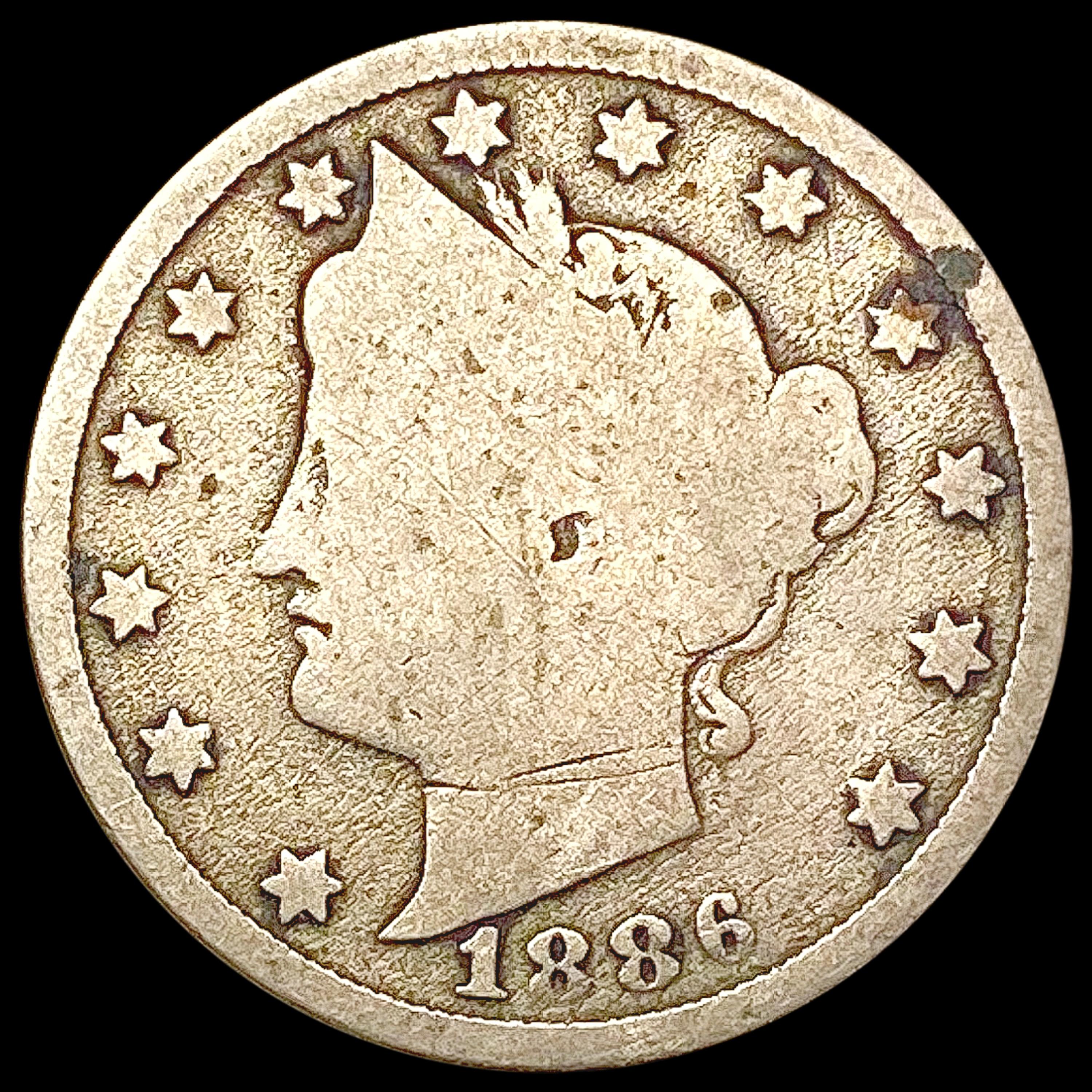 1886 Liberty Victory Nickel NICELY CIRCULATED