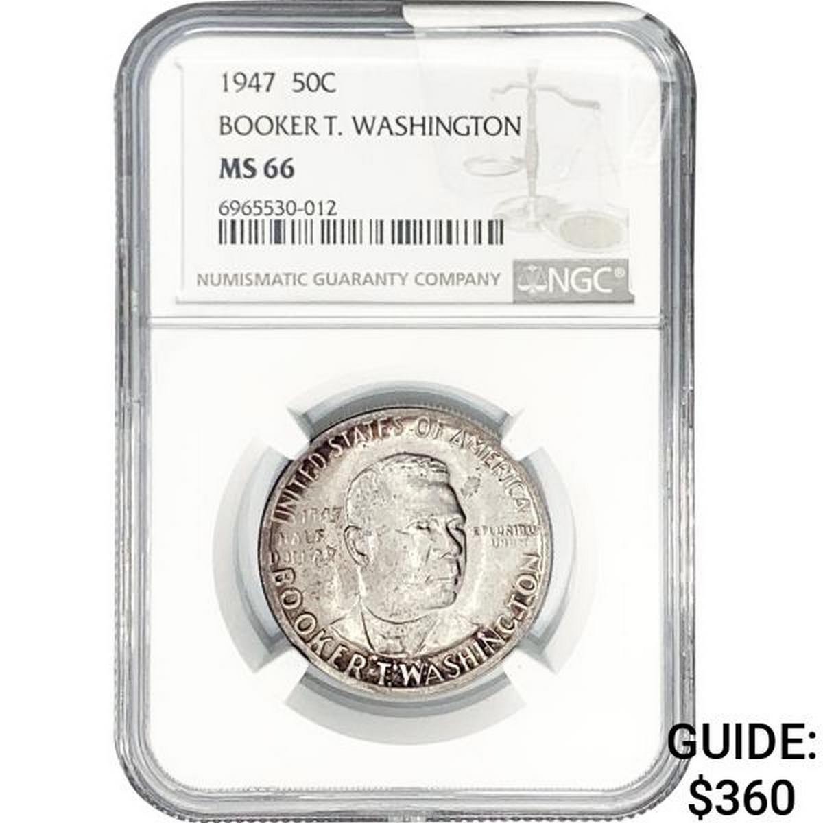 1947 Booker T Half Dollar NGC MS66