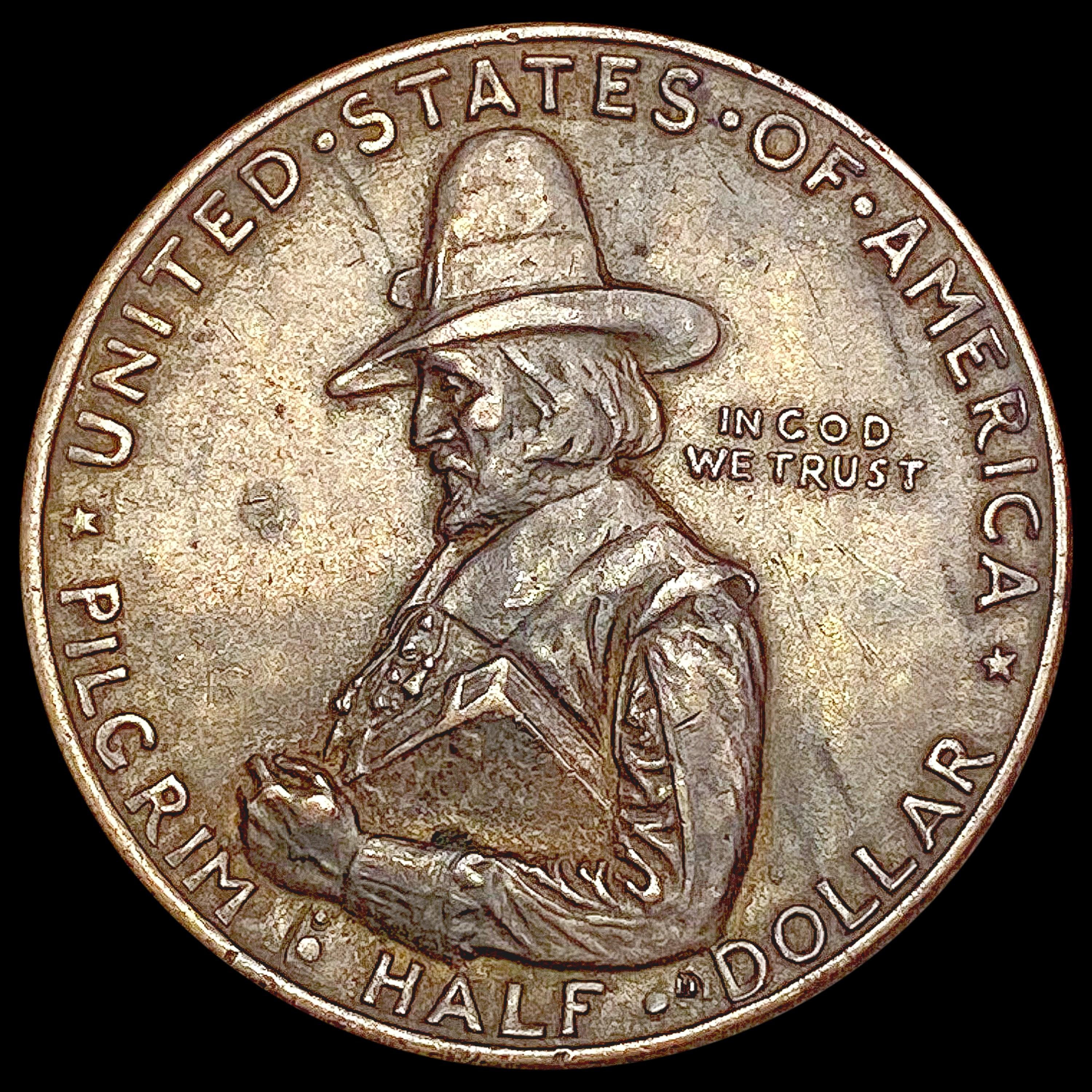 1920 Pilgrim Half Dollar NEARLY UNCIRCULATED