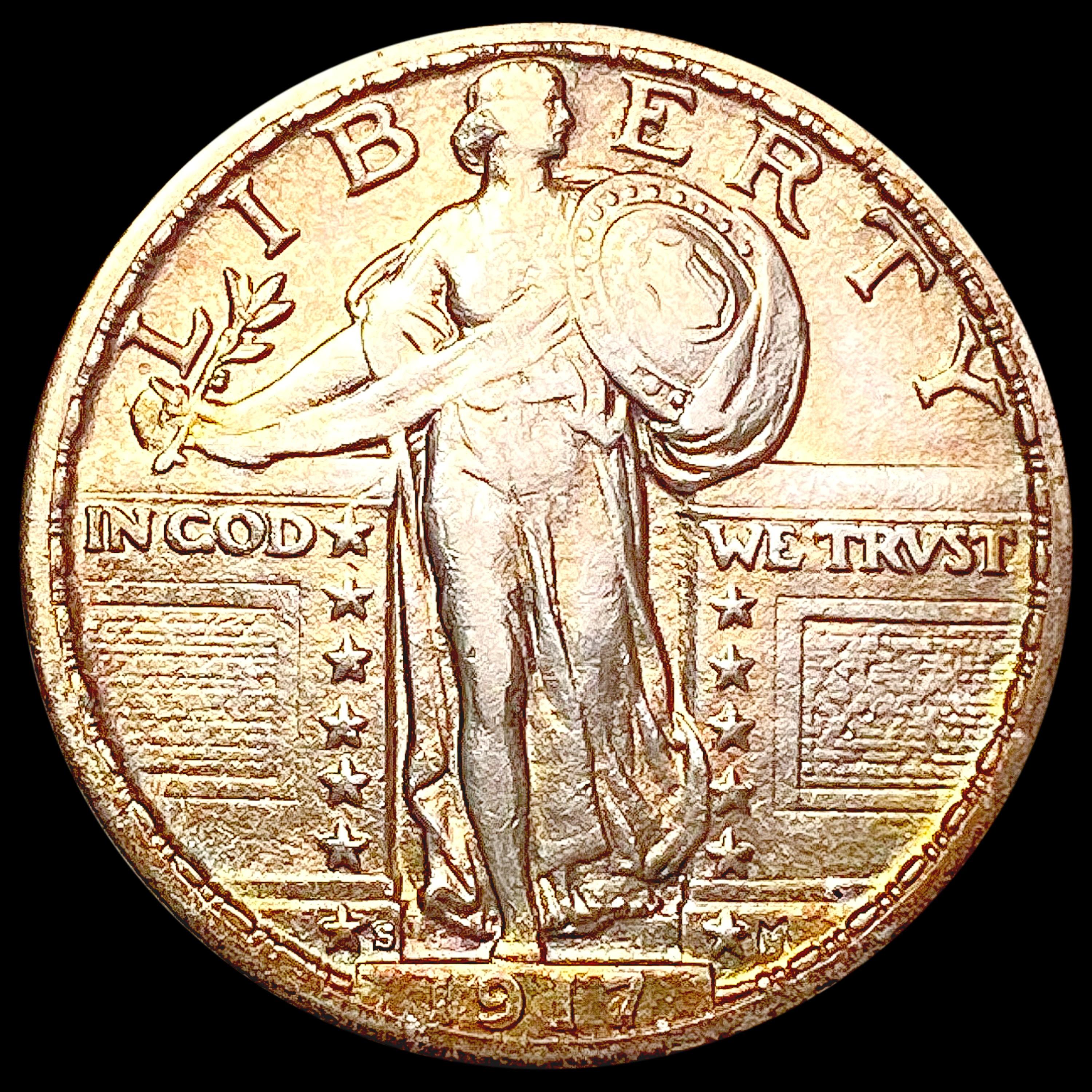 1917-S Standing Liberty Quarter CLOSELY UNCIRCULAT