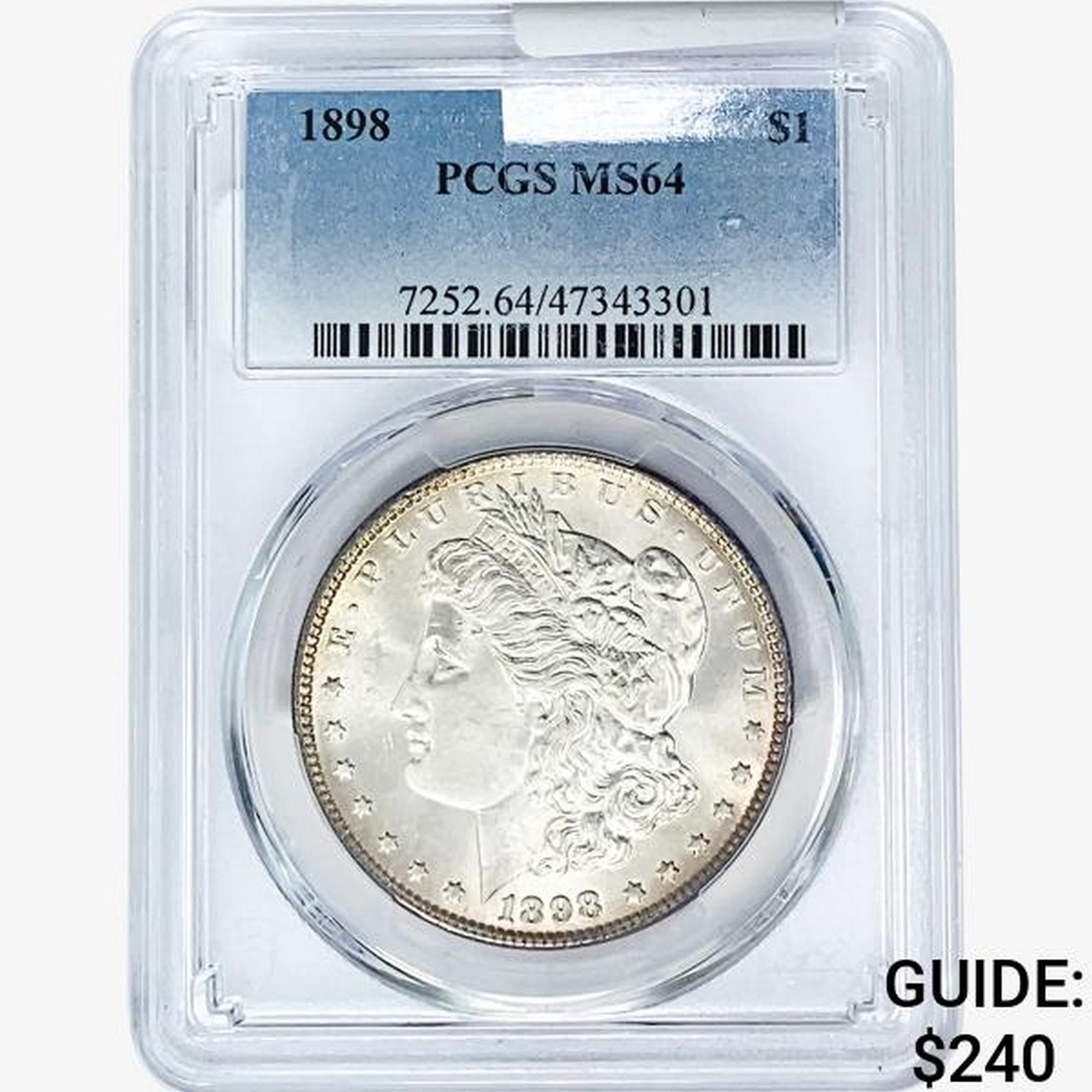 1898 Morgan Silver Dollar PCGS MS64