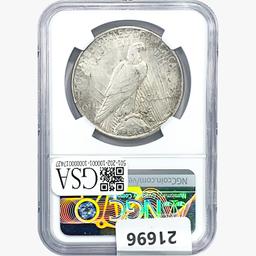 1935 Silver Peace Dollar NGC AU55