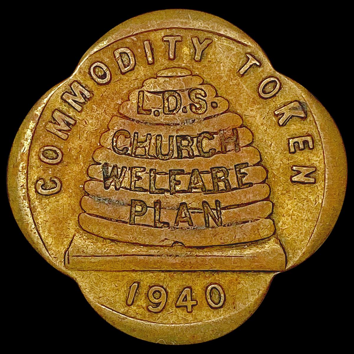 1940 L.D.S. 10 Cent Church Token CLOSELY UNCIRCULA