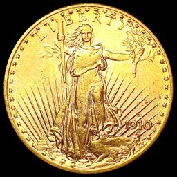 1910-D $20 Gold Double Eagle CLOSELY UNCIRCULATED