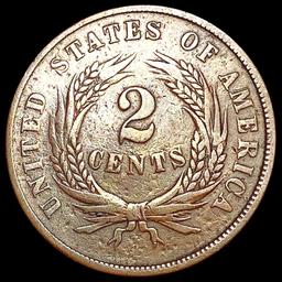 1864 Sm Motto Two Cent Piece CLOSELY UNCIRCULATED