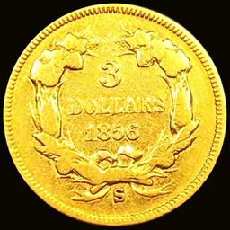 1856-S $3 Gold Piece NEARLY UNCIRCULATED