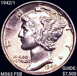 1942/1 Mercury Dime CHOICE BU FSB