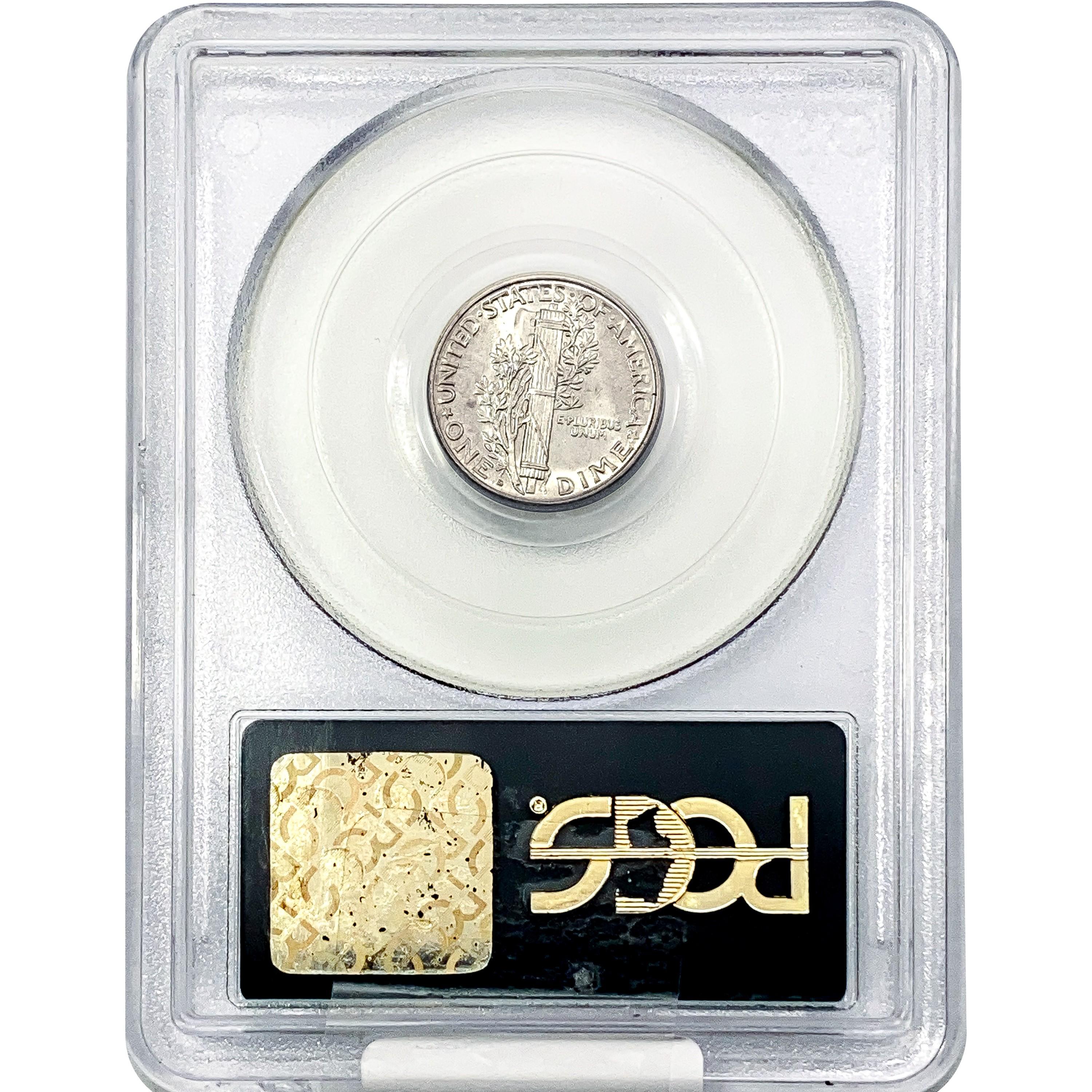 1920-D CAC Mercury Silver Dime PCGS MS64 FB