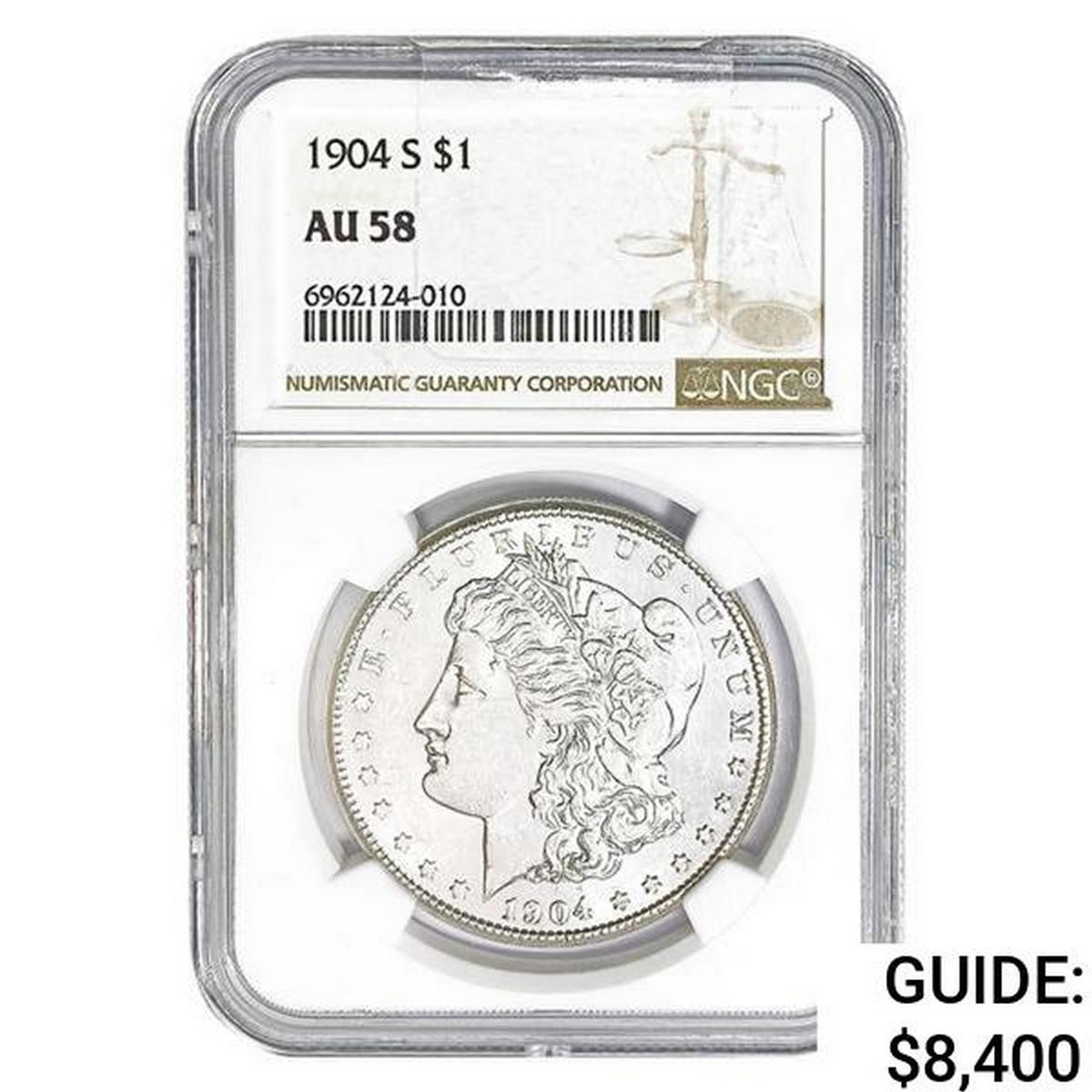 1904-S Morgan Silver Dollar NGC AU58