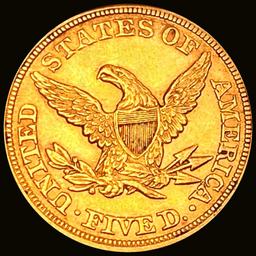 1861 $5 Gold Half Eagle UNCIRCULATED