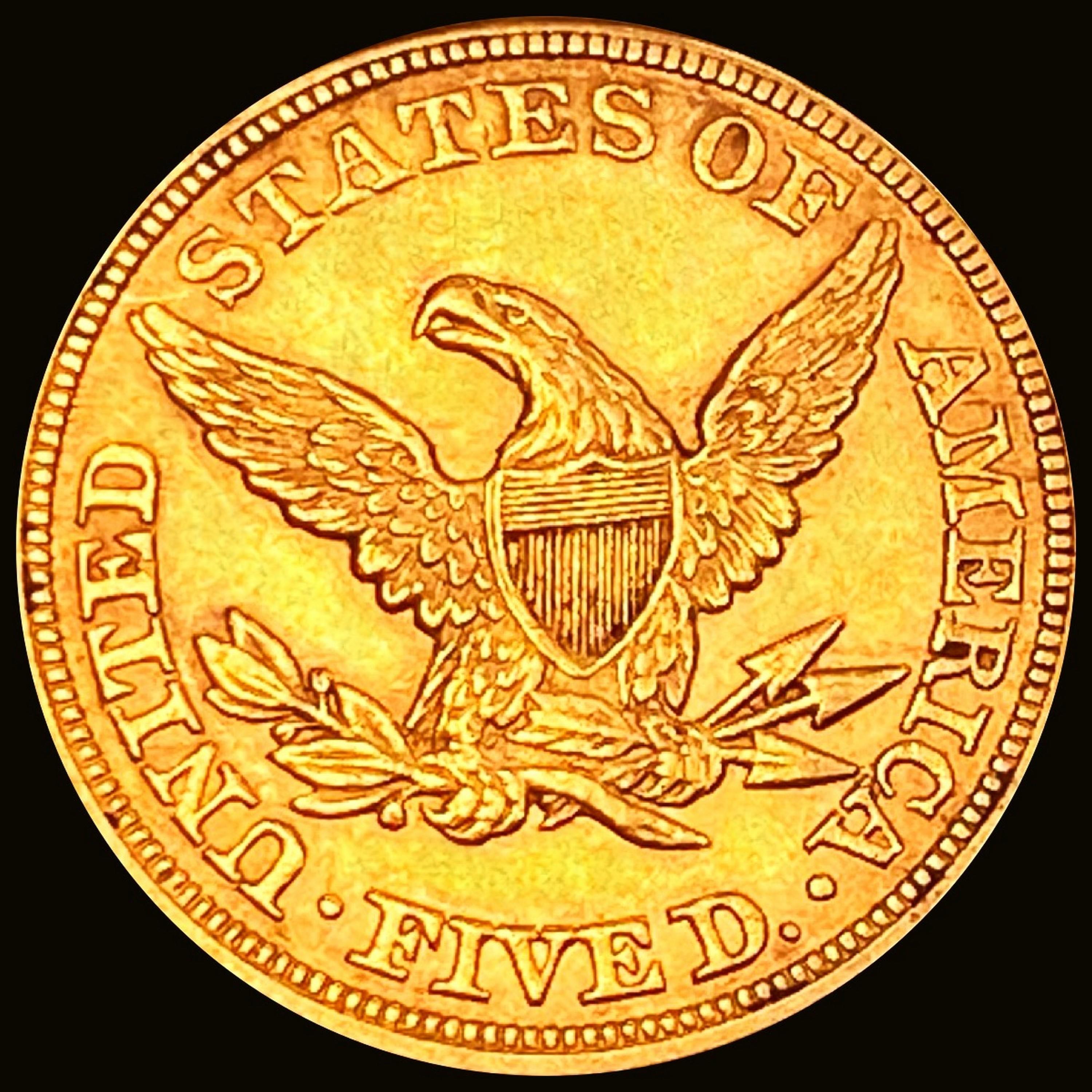 1861 $5 Gold Half Eagle UNCIRCULATED