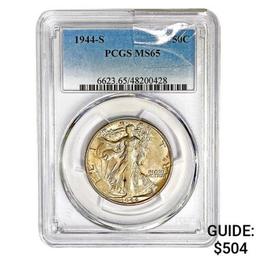 1944-S Walking Liberty Half Dollar PCGS MS65