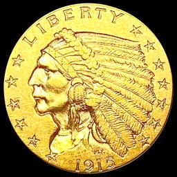 1915 $2.50 Gold Quarter Eagle CLOSELY UNCIRCULATED