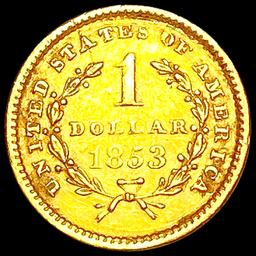 1853 Rare Gold Dollar CLOSELY UNCIRCULATED