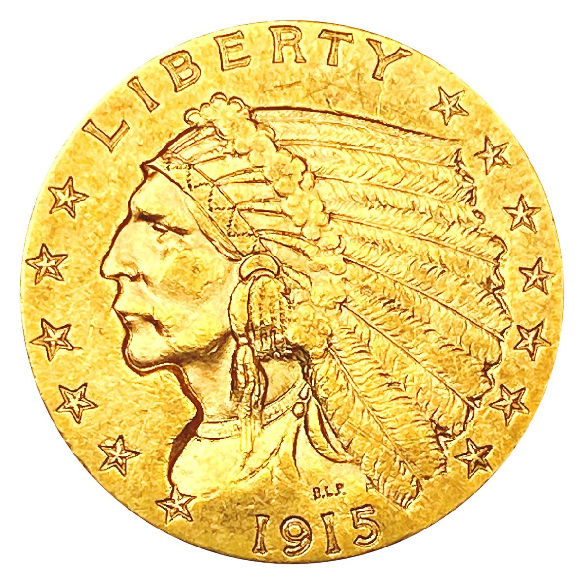 1915 $2.50 Gold Quarter Eagle CHOICE AU