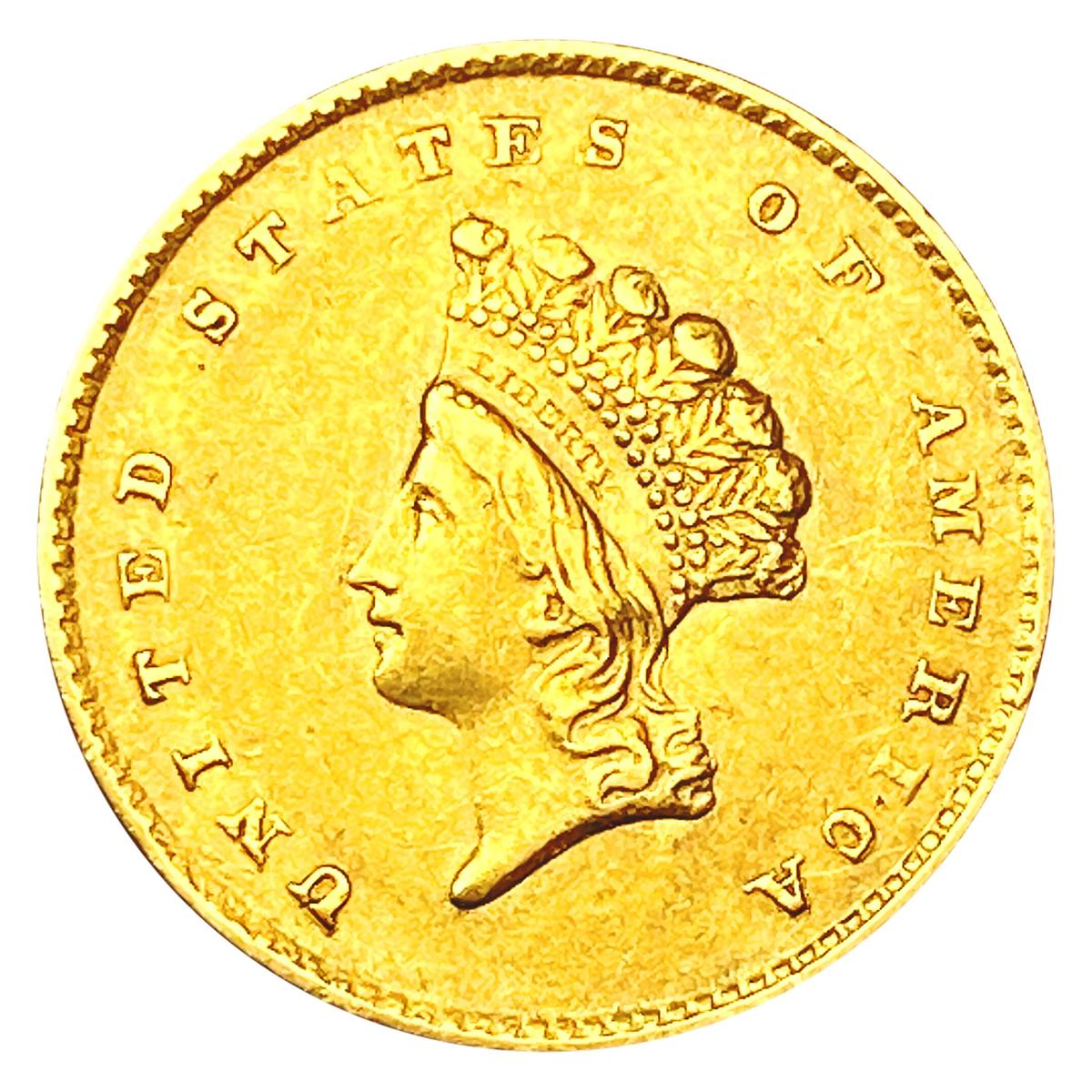 1855 Rare Gold Dollar CLOSELY UNCIRCULATED