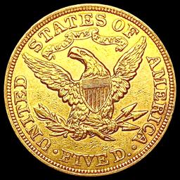 1900 $5 Gold Half Eagle CLOSELY UNCIRCULATED