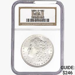 1884-O Morgan Silver Dollar NGC MS64