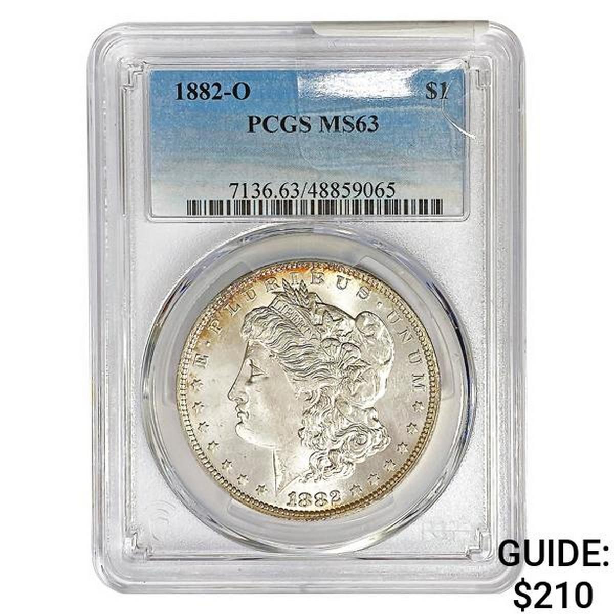 1882-O Morgan Silver Dollar PCGS MS63