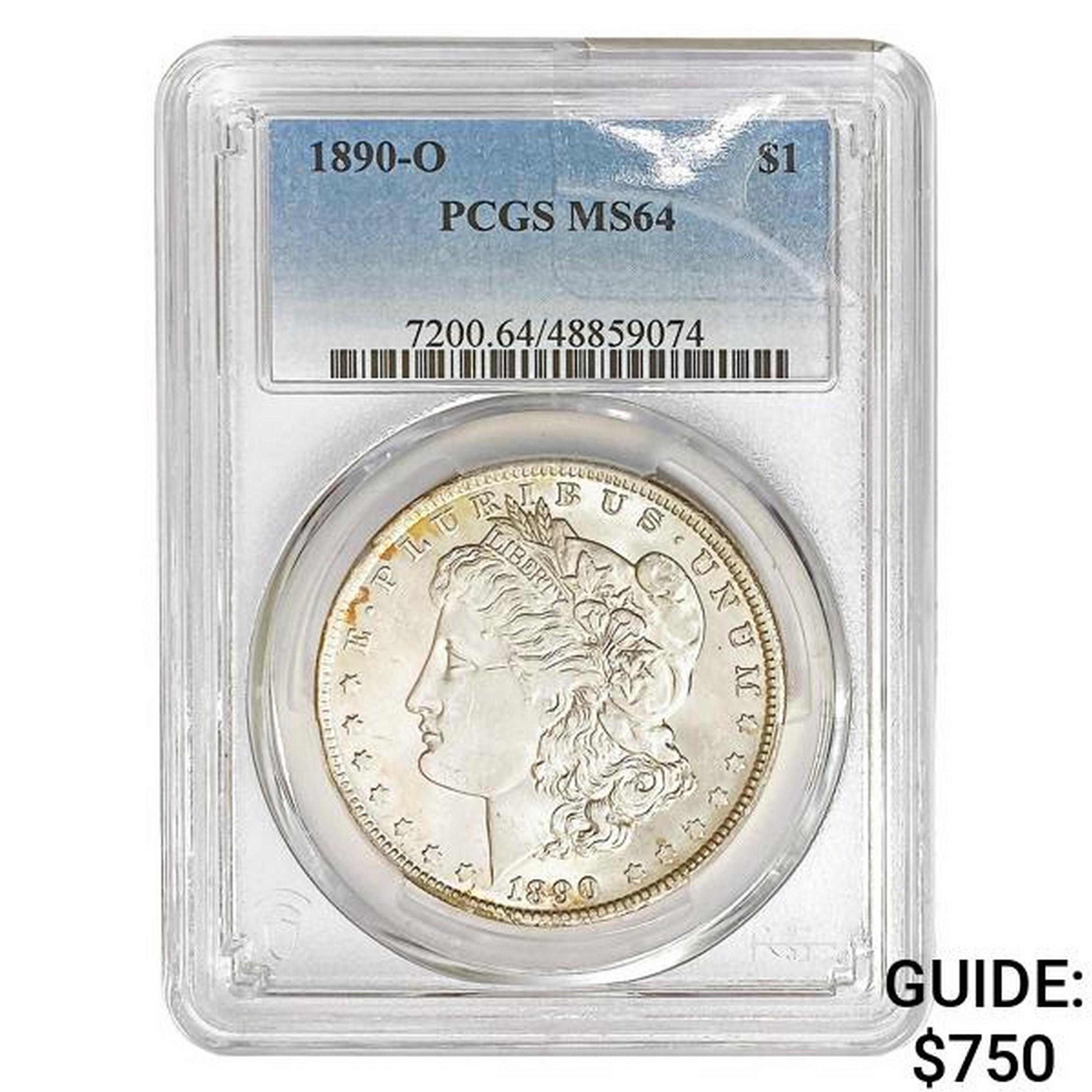 1890-O Morgan Silver Dollar PCGS MS64