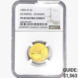 1995-W .2419oz. Gold $5 Olympics NGC PF69 UC