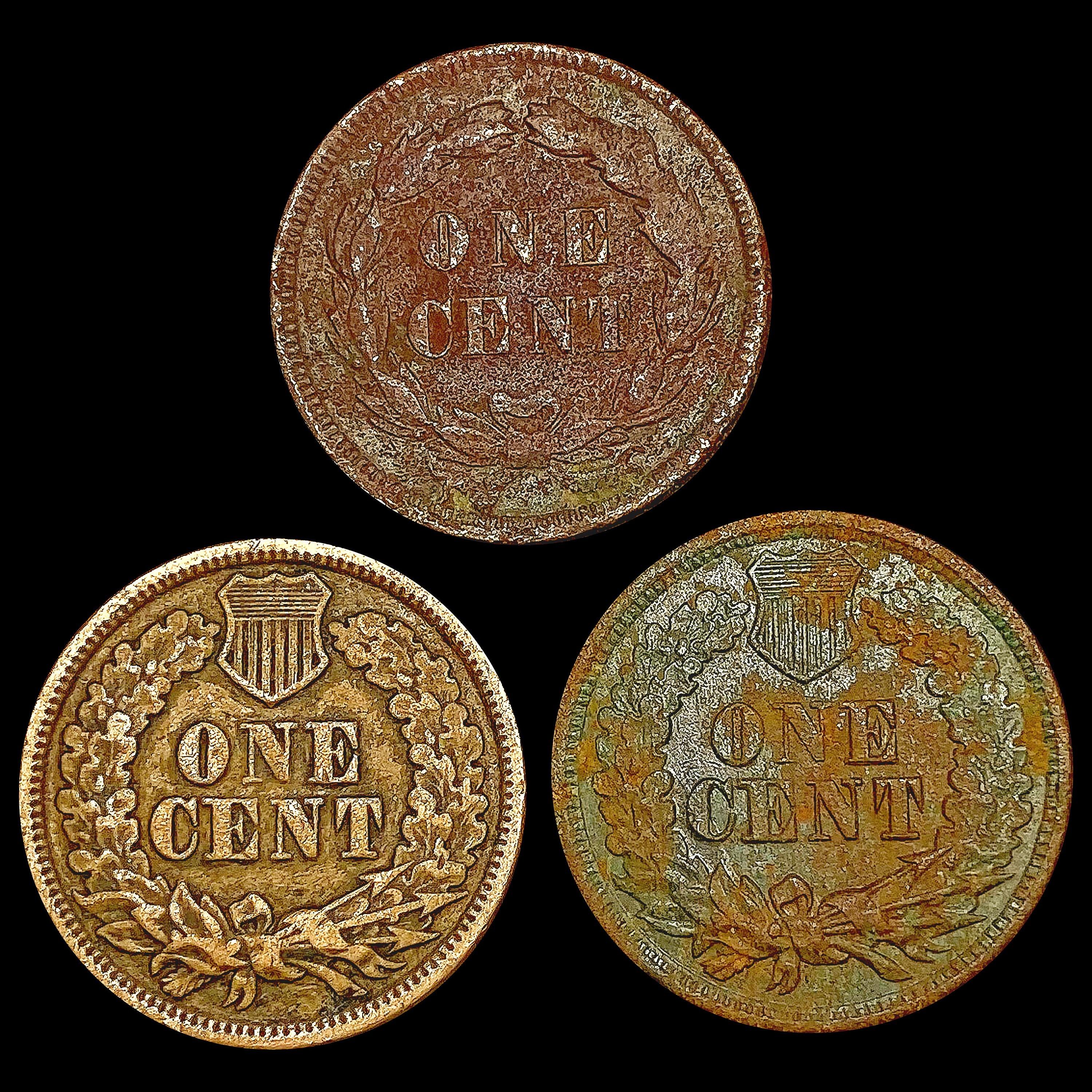[3] Indian Head Cents [1859, 1863, 1864] HIGH GRAD