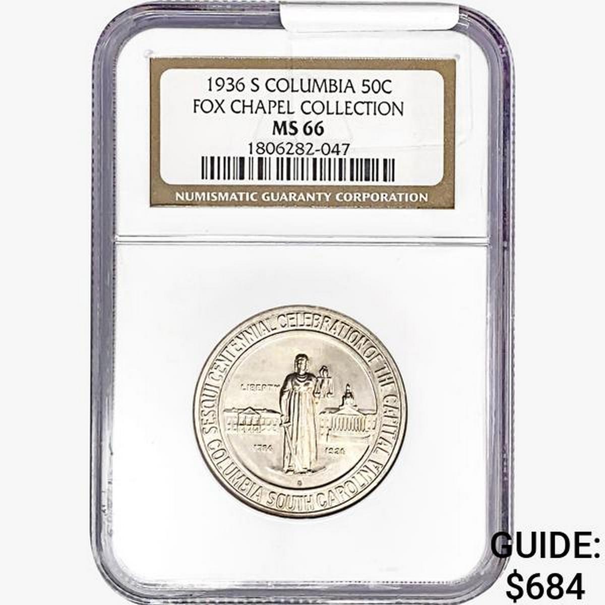 1936-S Columbia Half Dollar NGC MS66 Fox Chapel CO